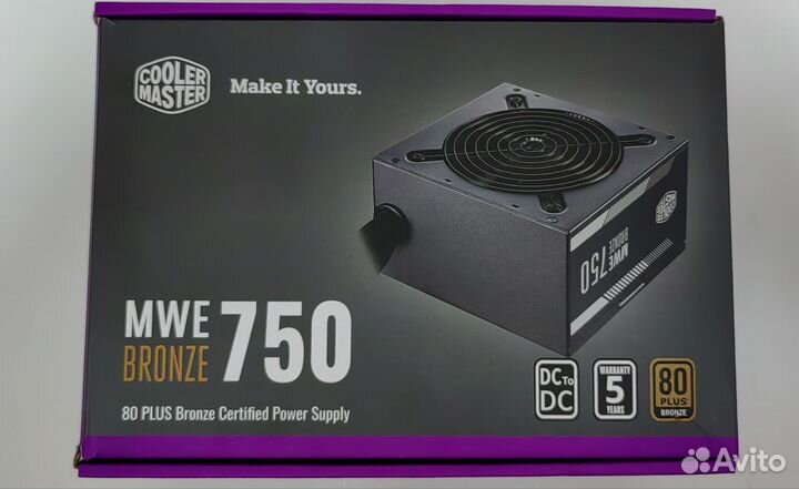 Блок питания cooler master me bronze 750