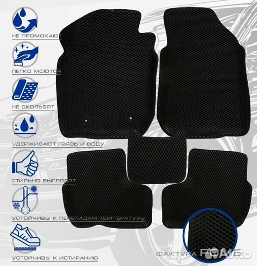 3D коврики ева renault Megan 2