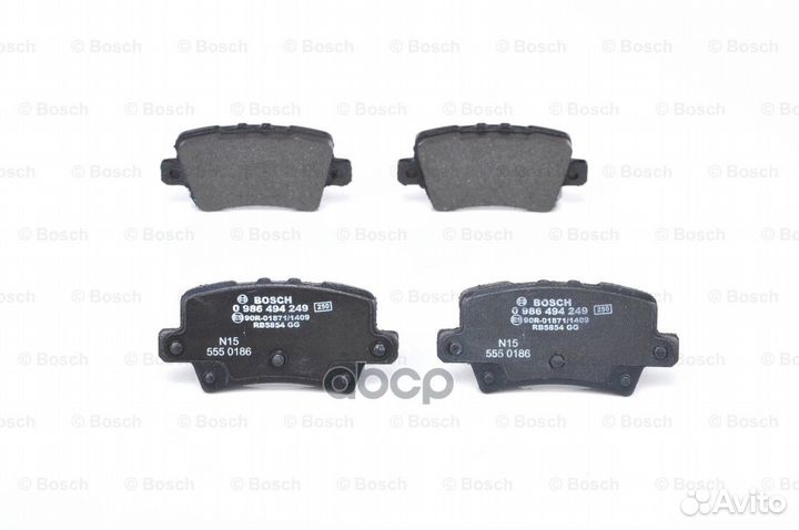 Колодки тормозные дисковые зад 0986494249 B