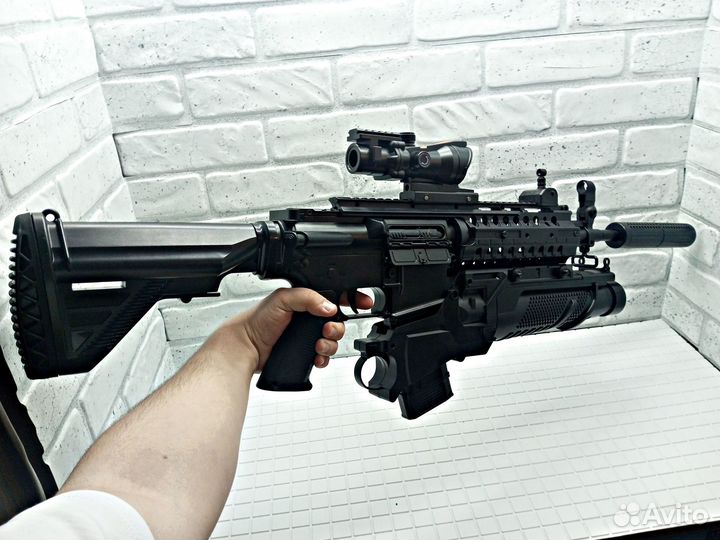 Детский автомат на орбизе с обвесами HK 416