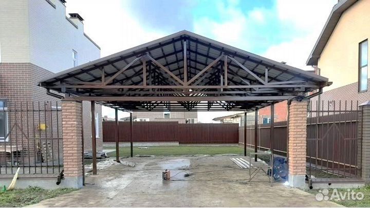 Фермы металлические с креплением на колонны