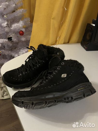 Кроссовки ботинки зимние женские skechers