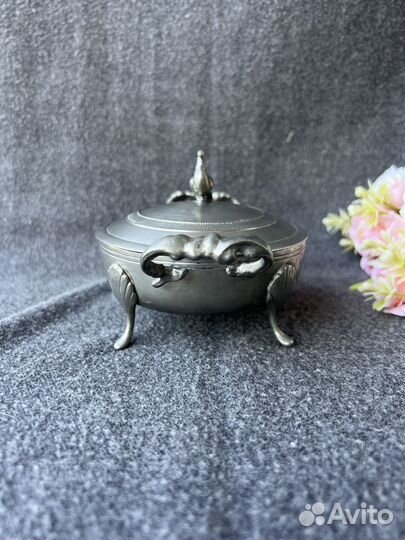 Ваза, сахарница из олова