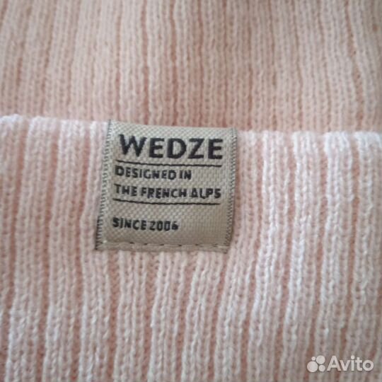 Шапка женская Decathlon, бледнорозовая