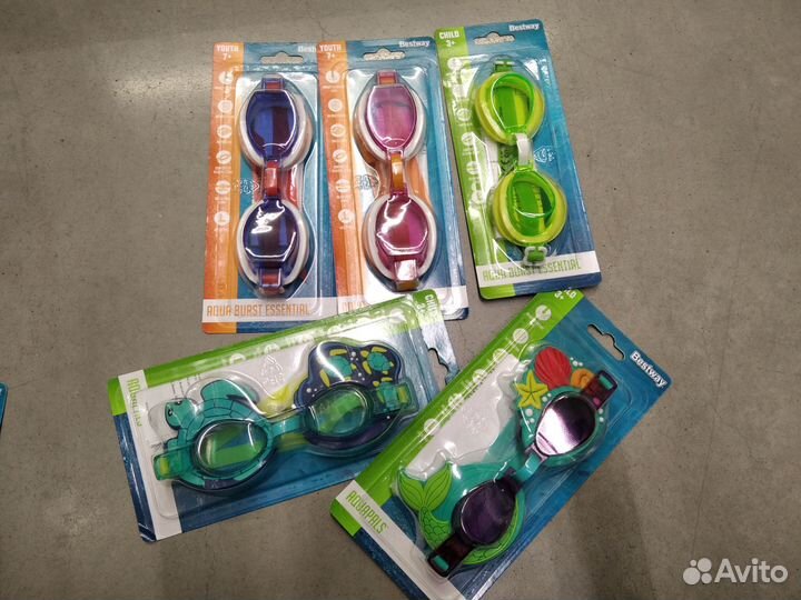 Очки, шапочка резиновая для плавания Bestway