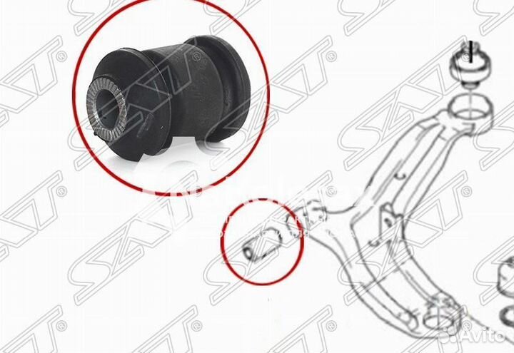 Сайлентблок FR переднего рычага hyundai solaris/ac