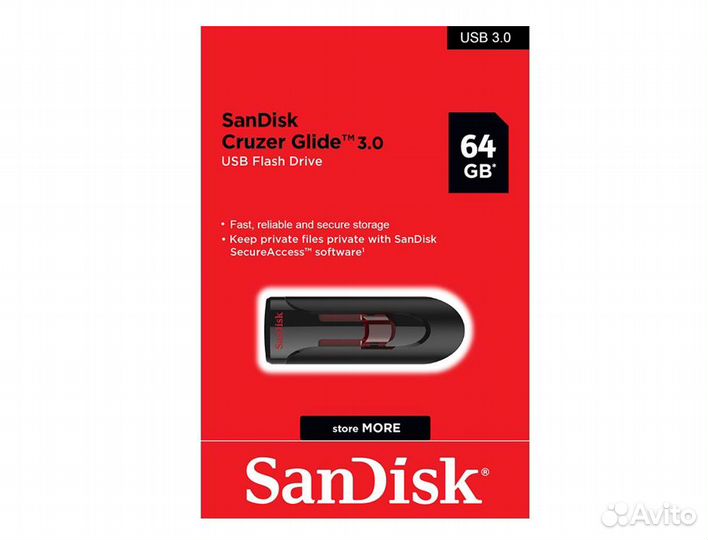 Flash Usb 3.0 SanDisk Cruzer Glide на 64GB
