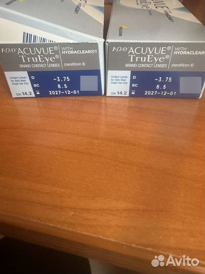 Линзы контактные acuvue TruEye 3.75