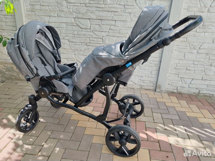 Коляска 3 в 1 Aroteam twinat duo для двойни