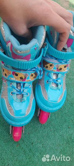 Ролики и защита для девочки раздвижные