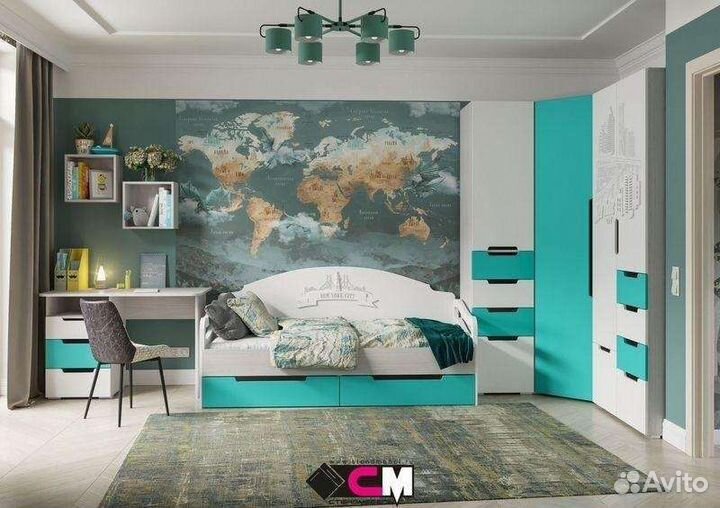 Кровать с ящиками Детская Миа кр-051