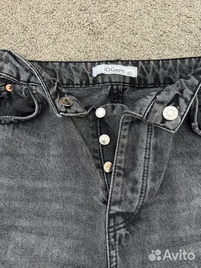 Джинсы прямые серые 40р