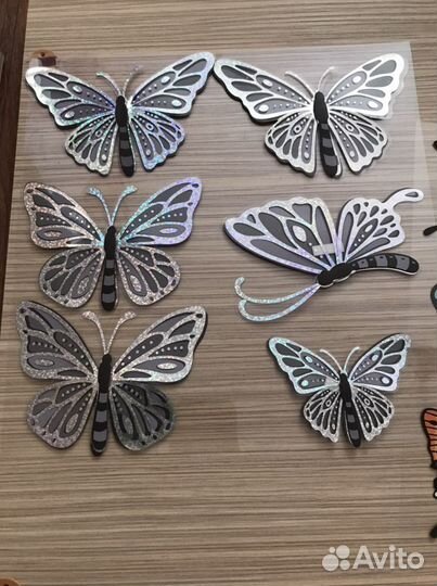 3D наклейки на стену. Декор наклейки Бабочка