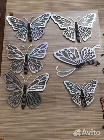 3D наклейки на стену. Декор наклейки Бабочка