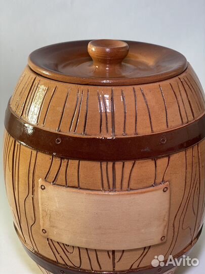 Горшок бочка керамическая для меда