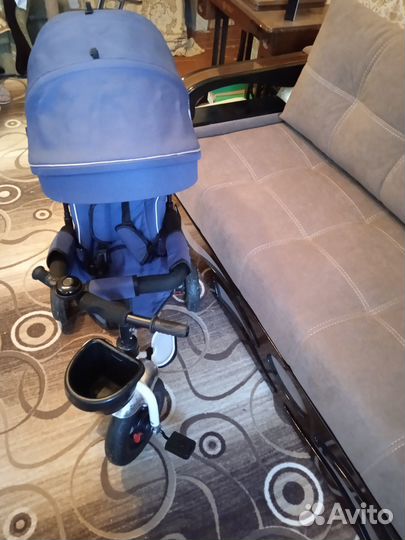 Детская коляска и велосипед с родительской ручкой