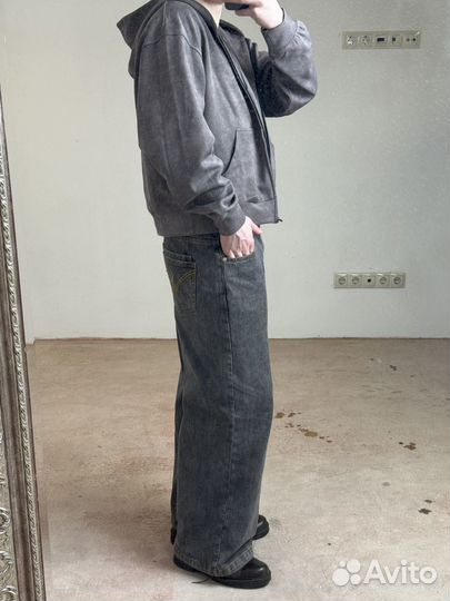 Зип худи кроп