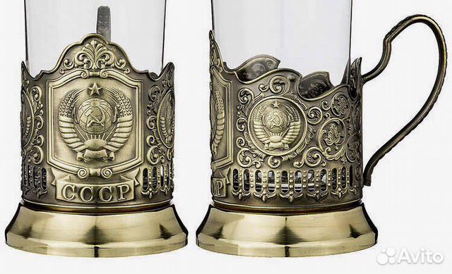 Подстаканники Герб СССР, И.В. Сталин