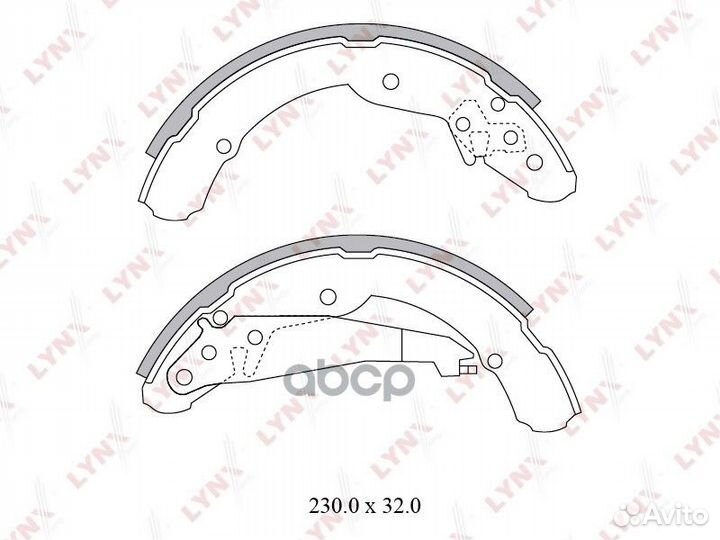 Колодки тормозные барабанные зад BS8001 LYN