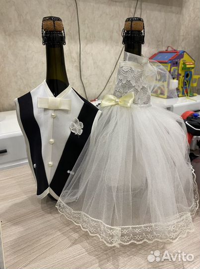 Свадебная одежка для бутылок