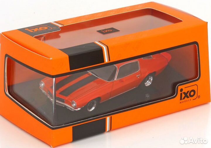 1/43 1972 Chevrolet Camaro RS-Z28 оранжевый Ixo