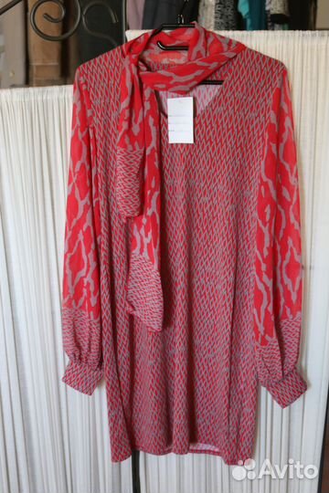 Платье трикотаж рукава шифон