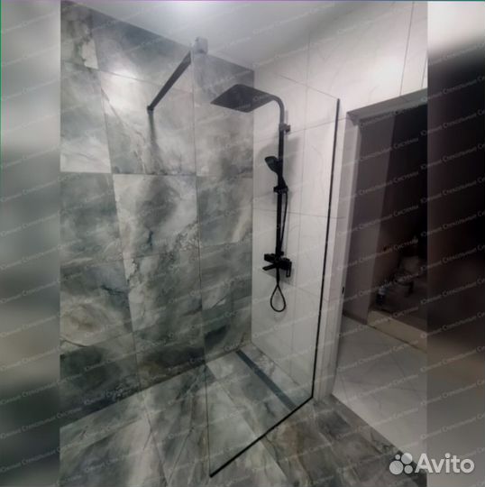 Душевая перегородка из закаленного стекла