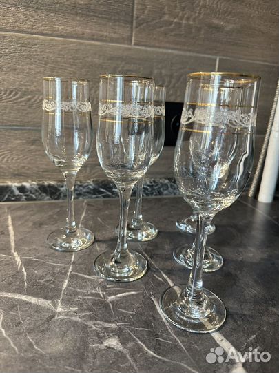 Бокалы для шомпанского хрусталь