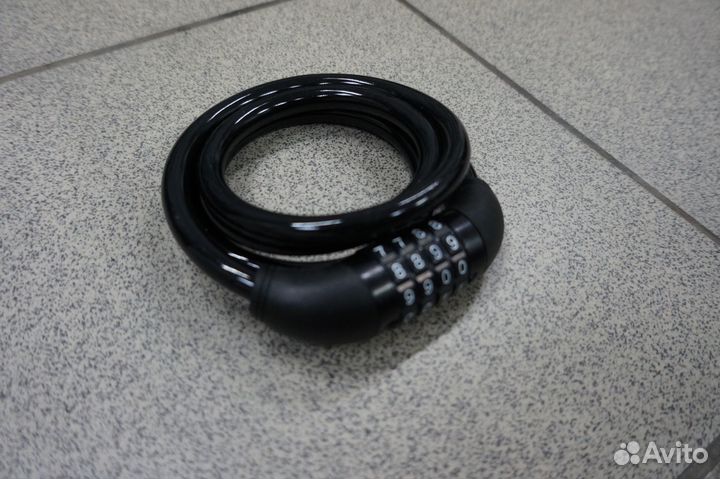 Противоугонный кодовый трос TopRace12х1200мм Черны