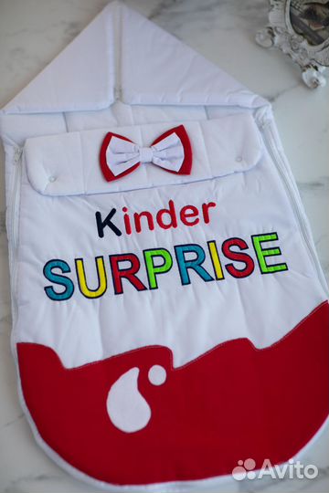 Новый Конверт Kinder Surprise красный