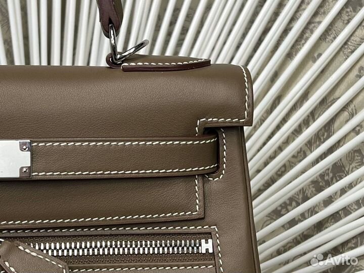 Сумка Hermes Kelly 28 Lakis Etoupe