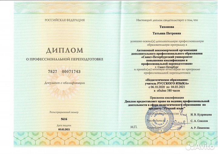 Репетитор по русскому языку (егэ, огэ)