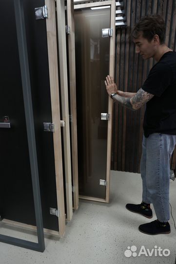 Дверь для бани стеклянная