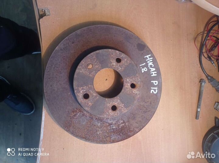 Диск тормозной Nissan Primera P12 QG18D