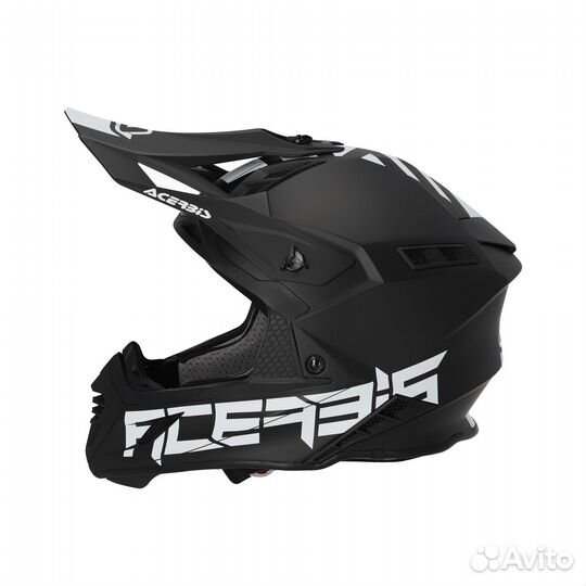 Чёрнобелый Шлем Acerbis X-track 22-06 Black