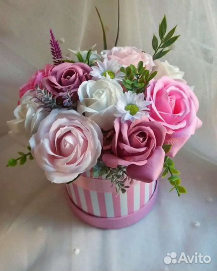 Букет из мыльных роз