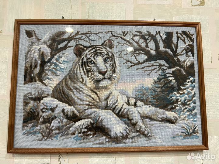 Картина тигр вышивка