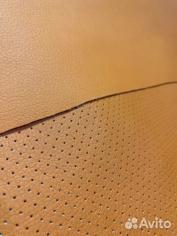 Экокожа Орегон для тюнинга, оранжевого цвета