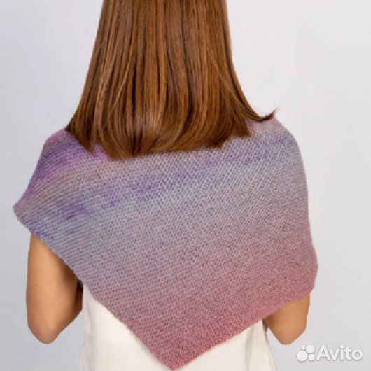 Шаль омбре из мериносовой шерсти