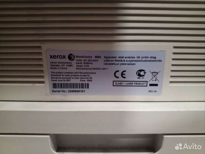Принтер xerox workcentre 3550