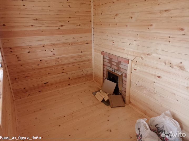 Баня из бруса 6x4м Ясень шимо светлый