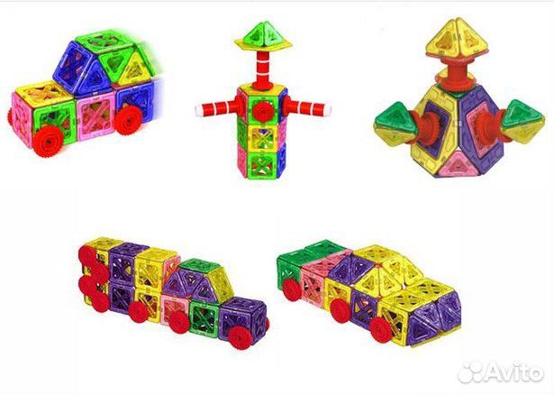 Магнитный конструктор Mag-Wisdom 64 детали