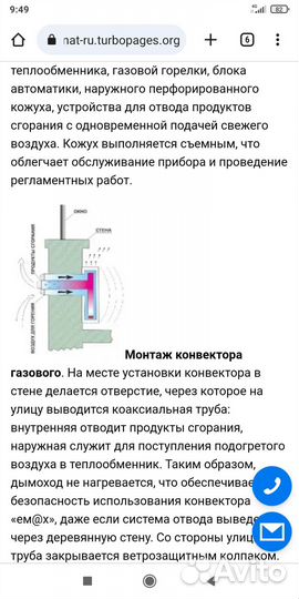 Газовый настенный конвектор Emax GWH 5