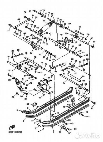 Ограничитель амортизатора заднего VK10 06-13