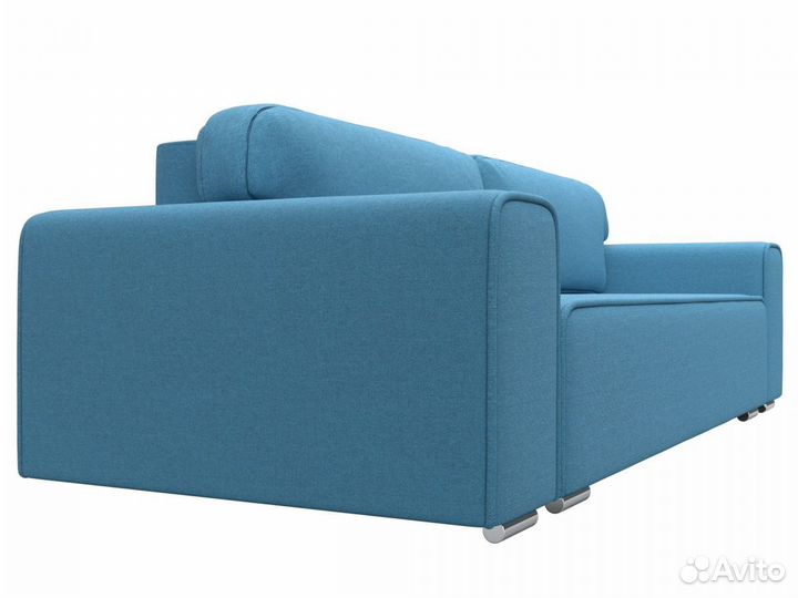 Диван прямой Лига-029, рогожка, амур голубой