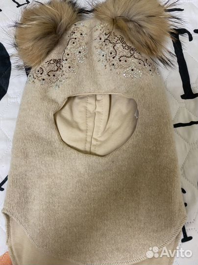 Шапка шлем для девочки