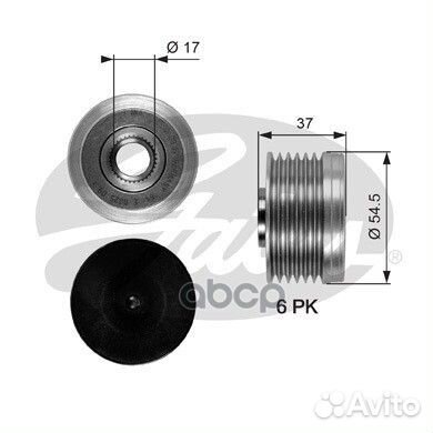 Шкив генератора 7789-10067 citroen/fiat/lancia