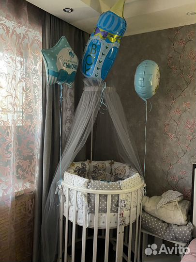 Детская кроватка трансформер с маятником