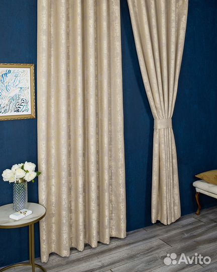 Шторы мрамор Зарина Золото