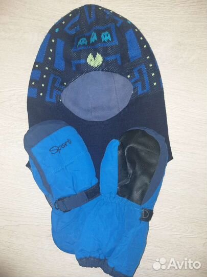 Шапка варежки в подарок